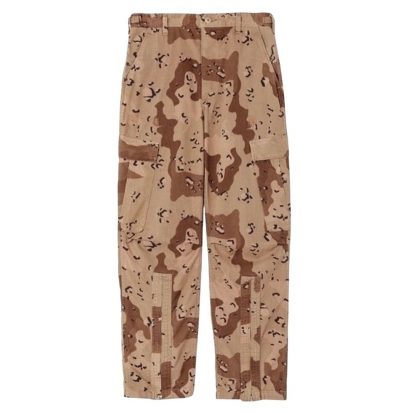 RE/DONE Brown/Tan NWT camouflage up-cycled cargo trousers Factory Distressed - Picture 5 of 16